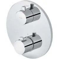 Cersanit Zen - Inbouw thermostaatkraan voor 2 functies, met inbouwdeel, chroom S951-564