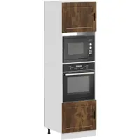 vidaXL Ovenkasten 2 st Porto bewerkt hout gerookt eikenkleurig