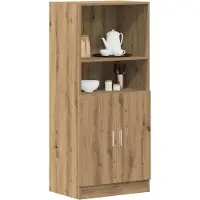 vidaXL Keukenkast 57x41,5x131,5 cm bewerkt hout artisanaal eiken