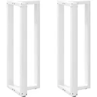 vidaXL Bartafelpoten 2 st T-vormig 40x35x(110-111) cm staal wit