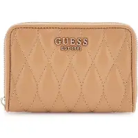 GUESS portemonnee Valla Zip Around Wallet Beige Lichtbruin