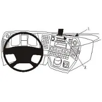 Brodit ProClip houder geschikt voor Mercedes Benz Actros 4/ Antos /Arocs Center mount