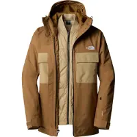The North Face - Ski jassen - M Fourbarrel Triclimate Jacket Utility Brown Khaki Stone voor Heren - Maat S - Bruin