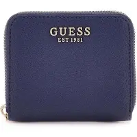GUESS portemonnee Laurel II SLG Small Zip Around Wallet Midnight donkerblauw