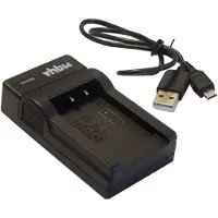 VHBW Camera acculader compatibel met o.a. Nikon EN-EL11, Olympus Li-50B, Li-60B, Li-90B, Li-92B en Sony NP-BK1, NP-BY1 en NP-FK1 accu's
