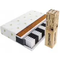 ŚpijZdrowo Pocketvering Matras 120x200cm, 7 Zones, Kokos, Aloë Vera, H3/H4