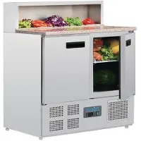 Polar Pizzawerkbank met marmer 90x70x110 cm