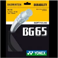 Yonex BG65TI badmintonsnaar - rood - set van 10m