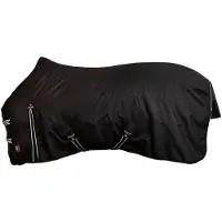 BR Equestrian Equipment Outdoor Classic 1200d 150g Regendeken Voor Paarden Zwart 165-125 cm