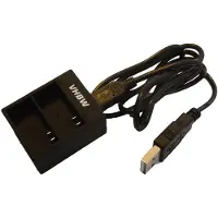 VHBW Camera duo acculader compatibel met o.a. Evolveo, Midland, Qumox, Rollei en SJCAM camera accu's