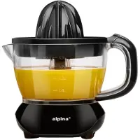 Alpina sport Citruspers 0.7L – Sinaasappelpers Elektrisch 25W – Citrus Pers met 2 Perskegels – Sapcentrifuge voor Sinaasappels en Citroenen – Vaatwasbestendig
