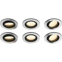 Philips Hue Milliskin inbouwspot White Ambiance - rond - Aluminium - 6-pack