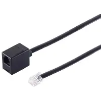 S-Impuls RJ12 - RJ12 telefoon verlengkabel / zwart - 15 meter