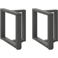 vidaXL Salontafelpoten 2 st T-vormig 50x25x(42-43) cm staal antraciet