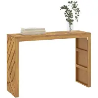 vidaXL Wandtafel 110x35x75 cm massief teakhout