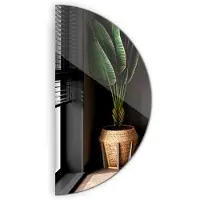 Tulup Spiegel - Spiegel Halfrond - 50 cm x 100 cm - Halve Maan Spiegel - Badkamerspiegel - Spiegel Halve Cirkel - Halve Maan Spiegel - Design Wandspiegel