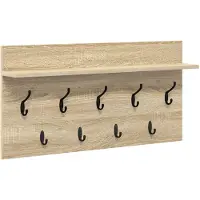 vidaXL Wandgemonteerde kapstok Muurmontage Sonoma Eik 80 x 40 x 12 cm