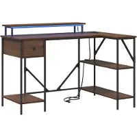 vidaXL Bureau Bruin Eiken 120 x 79 x 86,5 cm Bewerkt hout