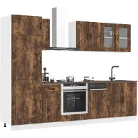 vidaXL 8-delige Keukenkastenset Kalmar bewerkt hout gerookt eiken