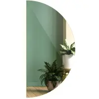Tulup LED Spiegel - Spiegel LED Halve Cirkel - 50 cm x 100 cm - Halfronde Spiegel - Slaapkamerspiegel - Neutraal Wit 4000K - Halfronde Spiegel - Design Wandspiegel