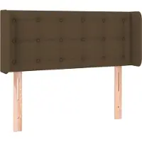 vidaXL Hoofdbord met randen 83x16x78/88 cm stof donkerbruin