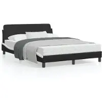 vidaXL Bedframe "Dover" kunstleer zwart en wit 140x200 cm