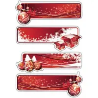 Herma 15063 Stickers Geschenketiketten rood, glitter - 8 stuks