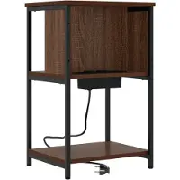 vidaXL Nachtkastje Bruin Eiken 38 x 31 x 61 cm Bewerkt hout