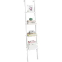 SoBuy FRG15-W Boekenkast - Witte Trapplank van Houtcomposiet