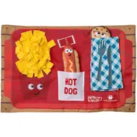 Nina ottosson Activity Matz Fast Food Fun Pluche Hond Puzzelmat Hondenspeelgoed, Niveau 2