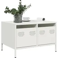 vidaXL Tv-meubel 68x50x43,5 cm koudgewalst staal wit