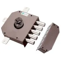 Mottura Slot met vijf vergrendelpunten, te monteren zonder oplegplaat, dubbele kaart, model 20540 - 60 mm, rechts (20540VDDMJ)