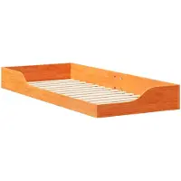 vidaXL Bedframe, wassenbruin, 80 x 220 cm, massief dennenhout