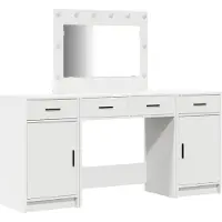 vidaXL Kaptafel 3 st Wit 78,5 x 41 x 135 cm Bewerkt hout