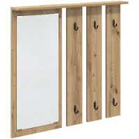 vidaXL Wandgemonteerde kapstok Muurmontage artisanaal eikenkleurig