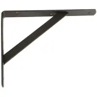 AMIG Plankdrager/planksteun van metaal - gelakt zwart - H300 x B225 mm - Tot 260 kg - Plankdragers
