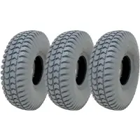 Parnells 260x85 grijze band voor scootmobiel, 3.00x4, P6023, niet-afgevende loopvlak (set van 3)