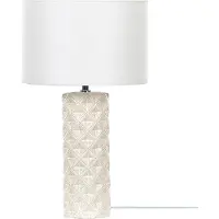 Beliani Tafellamp, Tafellamp beige Keramiek 49 cm Trommelvorm BALONNE