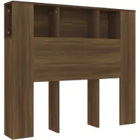vidaXL Hoofdbordkast 120x18,5x102,5 cm bruin eikenkleur