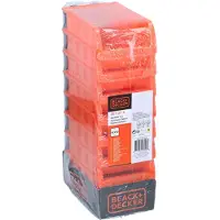 Black & Decker BLACK+DECEKER Opbergbakjes - 8 Stuks - 16 x 10 CM - Opstapelbaar - Oranje