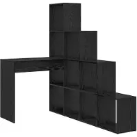 vidaXL Hoekbureau Zwart Eiken 101,5 x 149,5 x 149,5 cm Bewerkt hout