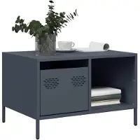 vidaXL Salontafel 68,5x50x43,5 cm koudgewalst staal antracietkleurig