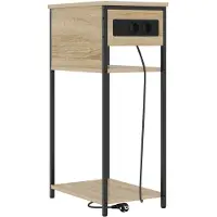 vidaXL Nachtkastje Sonoma Eik 41 x 28 x 76 cm Bewerkt hout