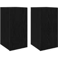 vidaXL Wand TV Kast 2 st Zwart Eiken Bewerkt hout