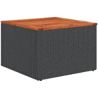 vidaXL Tuinbank Set 7 st Zwart en Crème poly rattan