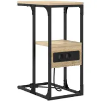 vidaXL Nachtkastje Sonoma Eik 41,5 x 26 x 60,5 cm Bewerkt hout