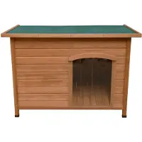 Monster Shop Houten Hondenhok – Groot - 80 H x 116 B x 79cm D - Weerbestendig Dennenhout - Geschikt voor Binnen & Buiten