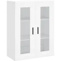 vidaXL Hoge kast 69,5x34x180 cm bewerkt hout wit