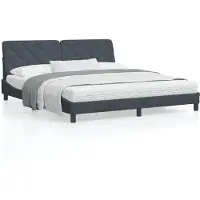 vidaXL Bedframe zonder matras 180x200 cm fluweel donkergrijs