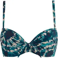 Marlies Dekkers Lotus Blue And Green Push Up Bikini Top Size: 75E | Bikinis Outlet | Dames | Blauw